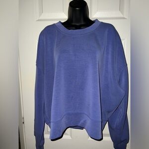 Lululemon Perfectly Oversized Cropped Crew *Softstreme Charged Indigo